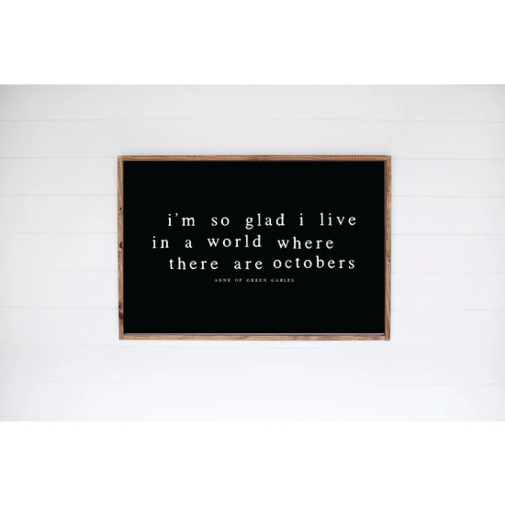 Octobers decorative sign